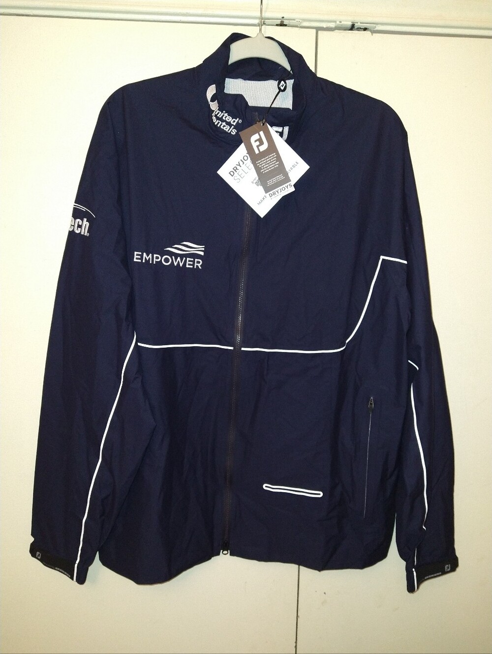NWT Footjoy DryJoys Select LTD Full Zip Rain Jacket Men's sz Medium W/Logo.